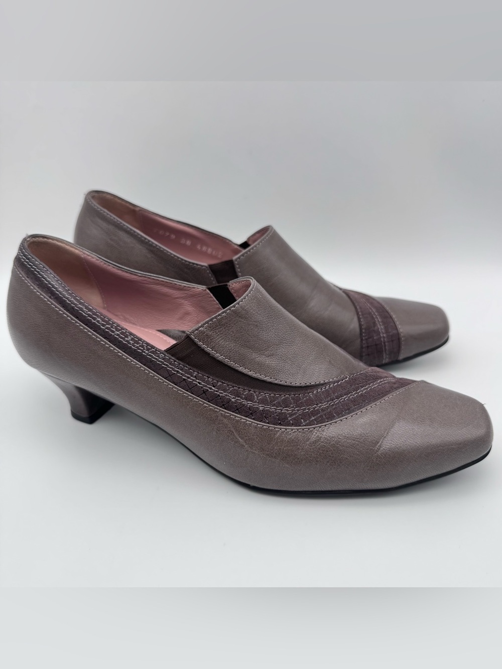 BeautiFeel Susan Brown Leather Heels Pumps Women EU 38 US 7 7.5 Slip On